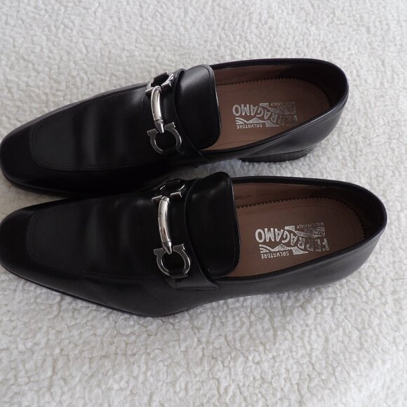 Salvatore Ferragamo"Benford"black men's loafers size 9 2E - Picture 3 of 13